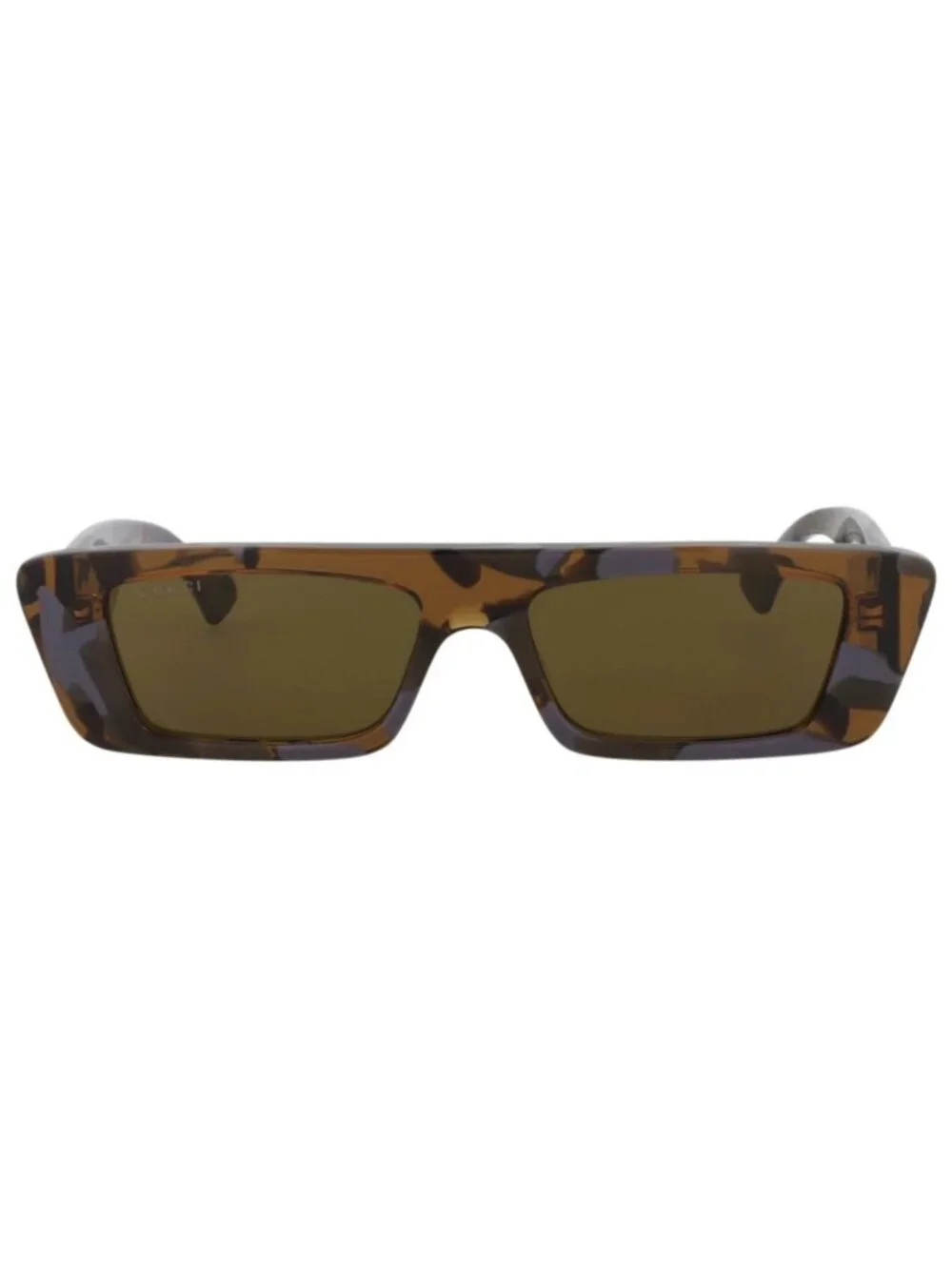 New Gucci Women's Sunglasses Square Rectangle Recycled Acetate Frame Mens Havana